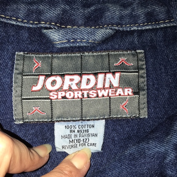 Jordin sportswear M (10-12) jean jacket 4 pockets 💕 - Picture 4 of 6
